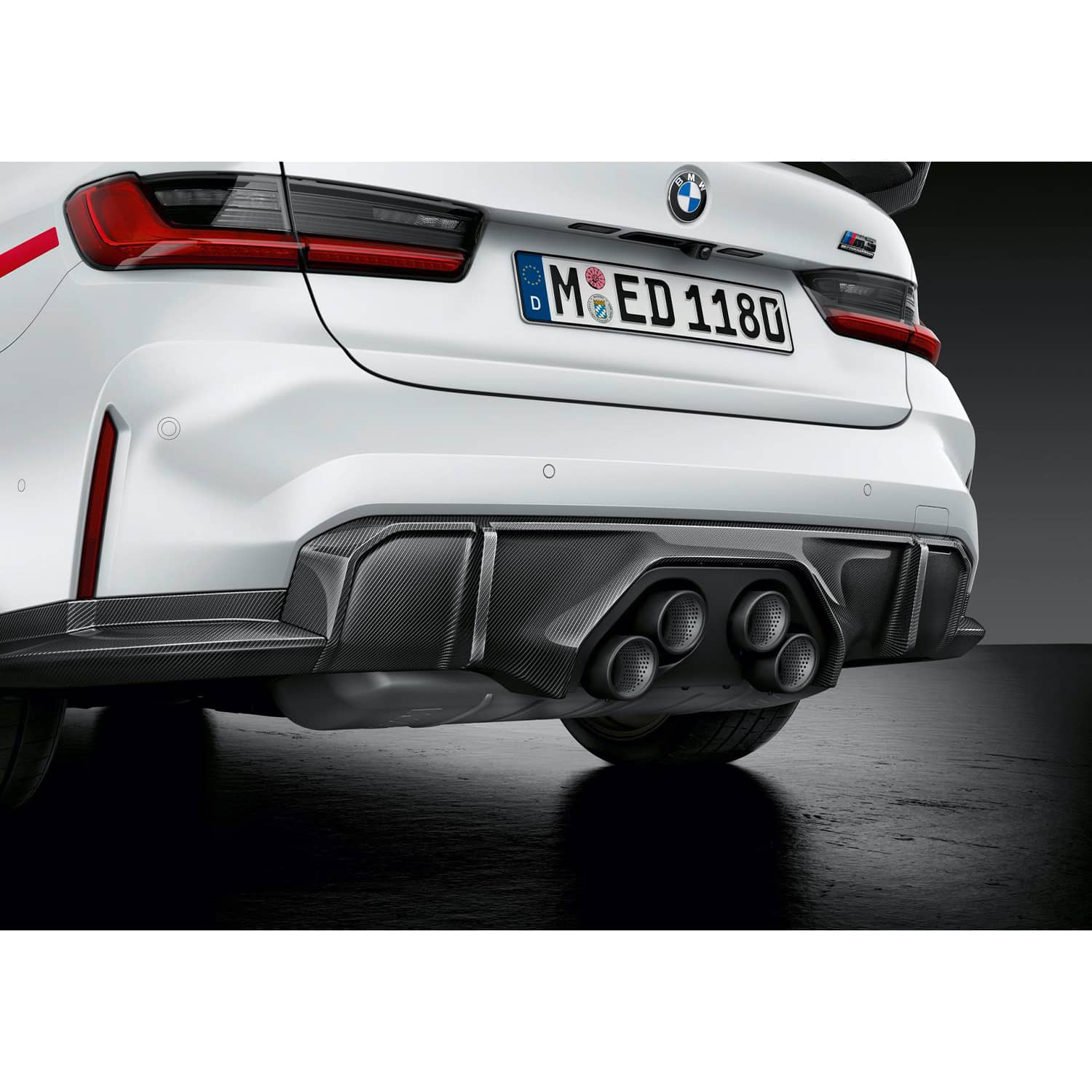BMW Genuine M Performance G80 M3 G82 M4 Trio Exhaust Diffuser in Prepreg Carbon Fibre