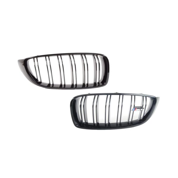 Genuine BMW F82 F83 M4 OEM M Performance Front Grilles In Gloss Black