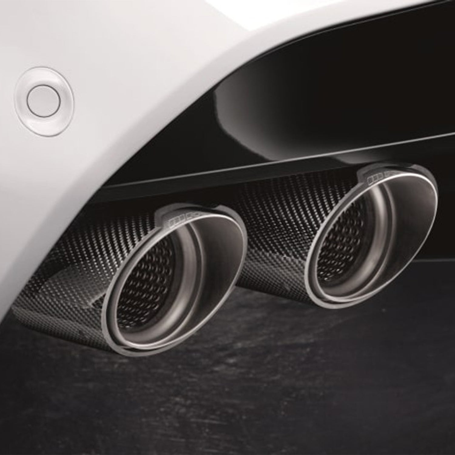 Genuine BMW F95 X5M & F96 X6M M Performance Exhaust Tips In Carbon Fibre & Titanium