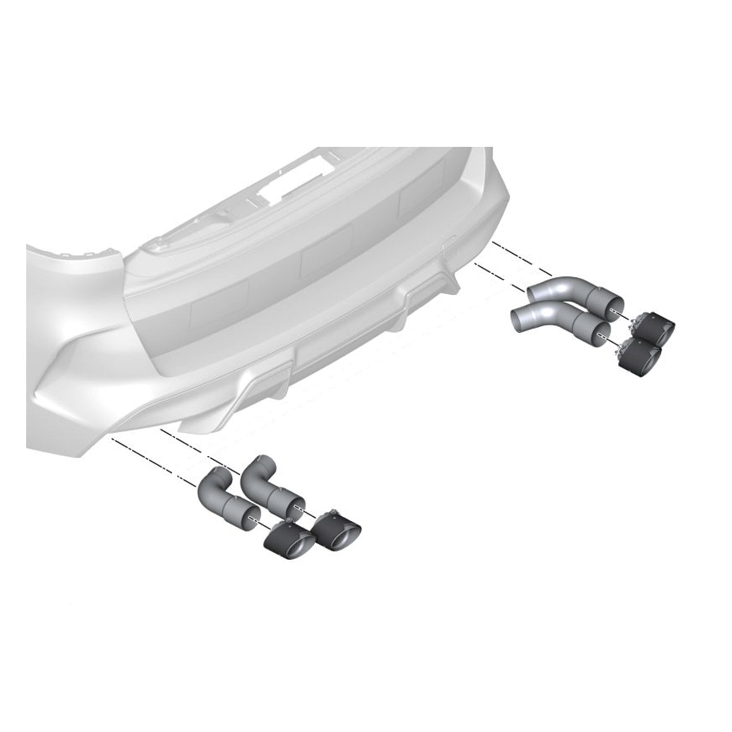 Genuine BMW F95 X5M & F96 X6M M Performance Exhaust Tips In Carbon Fibre & Titanium