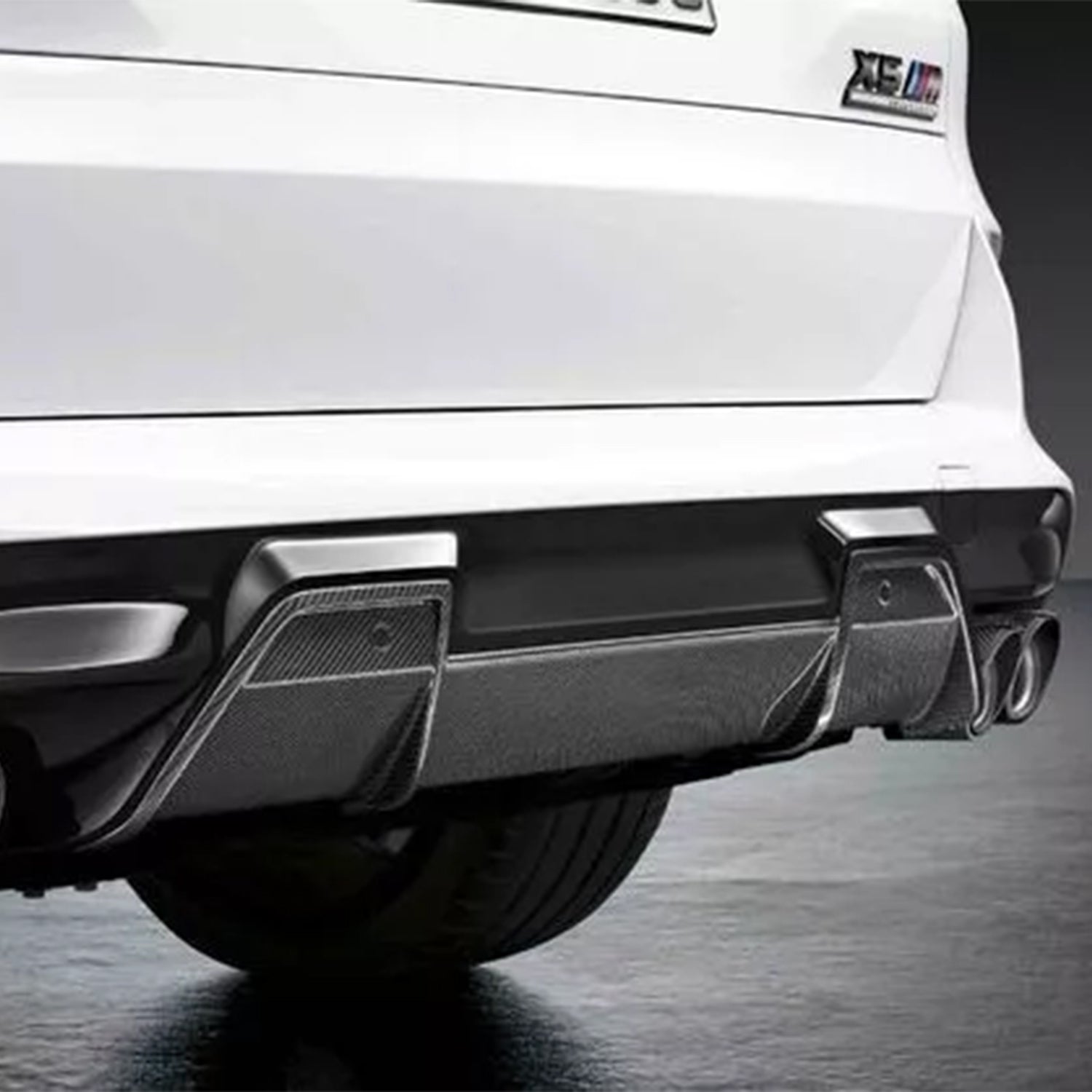 Genuine BMW F95 X5M & F96 X6M M Performance Rear Diffuser In Gloss Carbon Fibre