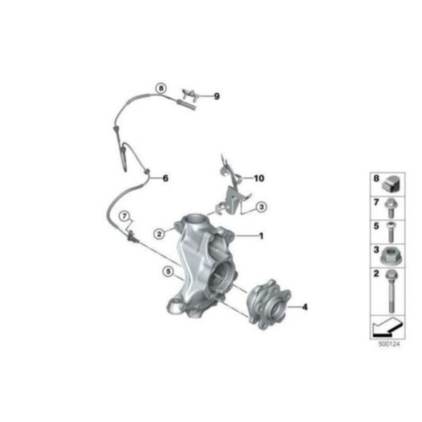 Genuine BMW G Series Wheel Speed Sensor 34521544002