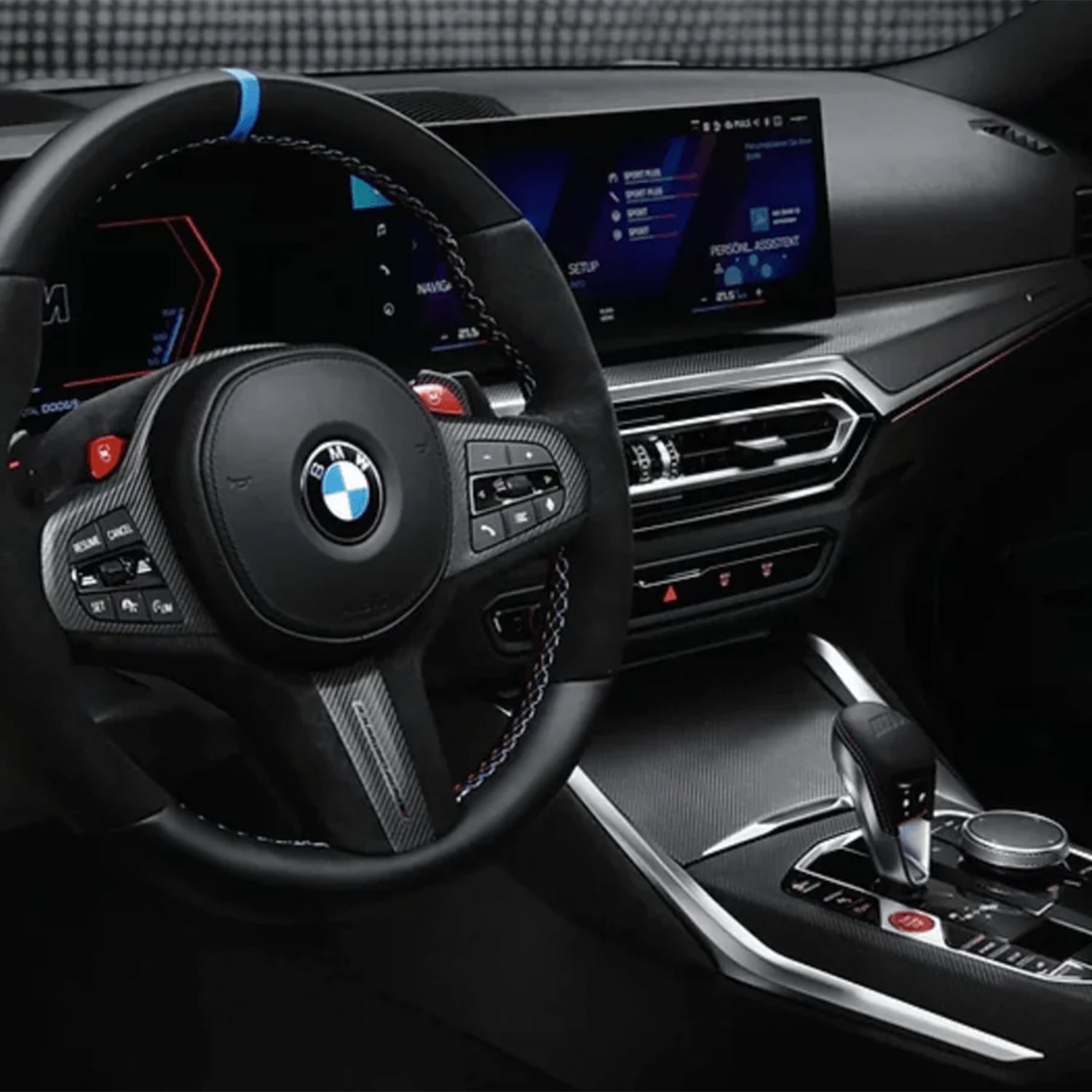 Genuine BMW M Performance G Series iDrive8 LCI Interior Trim Kit In Carbon Fibre & Alcantara