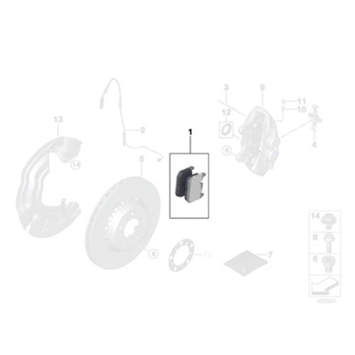 Genuine BMW OEM F8X Front Brake Pads (F80 M3, F82/F83 M4 & F87 M2)
